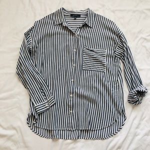 Bohme Striped Button Down Blouse